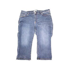 Lane Bryant Pedal Jeans skinny mid rise super stretch pedal pushers Denim 22